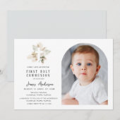 Elegant arch photo first holy communion invitation einladung (Vorne/Hinten)