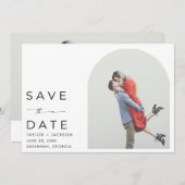 Elegant Arch Photo Modern Wedding  Save The Date (Vorne/Hinten)