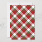 Elegant Arch Photo Plaid Christmas Feiertagskarte (Rückseite)