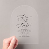 Elegant Arch Save the Date Acryleinladungen (Insitu (Handheld))