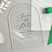 Elegant Arch Save the Date Acryleinladungen