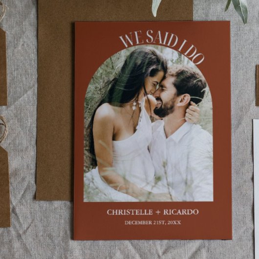 Elegant Arch Terracotta-Deklaration Save The Date