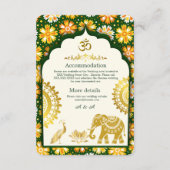 elegant arch & traditional hindu wedding begleitkarte (Rückseite)