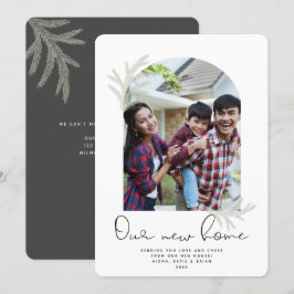 Elegant Arch | UNSERE NEUE ZUHAUSE Modern Spruce H Feiertagskarte