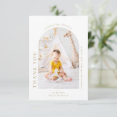 Elegant Arch Vielen Dank Chic Baby Shower Vielen D Dankeskarte (Stehend Vorderseite)
