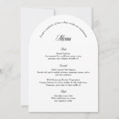 Elegant Arch Wedding Menu Card Einladung (Vorderseite)