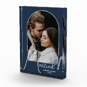 Elegant Arch Wedding Navy Blue Fotoblock (Rechts)