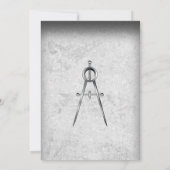 Elegant Architect Architect Compass Abschluss Einladung (Rückseite)