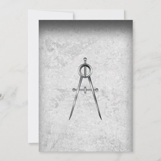 Elegant Architect Architect Compass Abschluss Einladung (Rückseite)