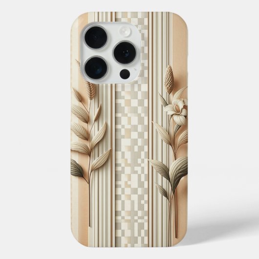Elegant Architectural Botanical Phone Case - Beige (Rückseite)