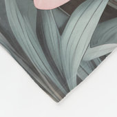 Elegant Arctic Fox Pink Floral Fleecedecke (Ecke)