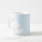 Elegant Arctic Fox with Snowflake Design Mug Kaffeetasse (Vorderseite Links)