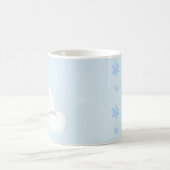 Elegant Arctic Fox with Snowflake Design Mug Kaffeetasse (Mittel)