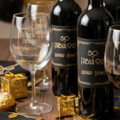 Elegant Art Deco 50 and Fabulous Birthday Weinglas Ohne Stiel