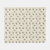 Elegant Art Deco Cats - Beige Fleecedecke (Vorderseite (Horizontal))