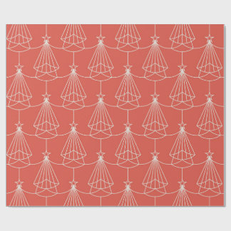 Elegant Art Deco Christmas Tree Wrapping Paper Geschenkpapier