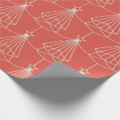 Elegant Art Deco Christmas Tree Wrapping Paper Geschenkpapier (Ecke)