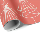Elegant Art Deco Christmas Tree Wrapping Paper Geschenkpapier (Rolleneckpunkt)
