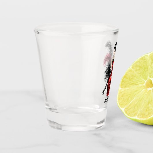 Elegant Art Deco couple customizable  Schnapsglas (Links)