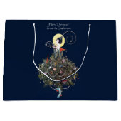 Elegant Art Deco Fashion Christmas Tree Retro Große Geschenktüte (Vorderseite)