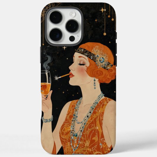 Elegant Art Deco Flapper Girl Case-Mate iPhone Hülle (Rückseite)