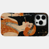 Elegant Art Deco Flapper Girl Case-Mate iPhone Hülle (Rückseite (Horizontal))