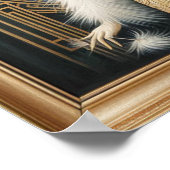 Elegant Art Déco Flapper Lady aus den 20er Jahren, Poster (Ecke)