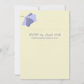 Elegant Art Deco Floral Lavender 80th Birthday  Einladung (Rückseite)