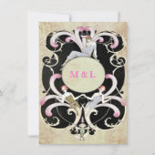 Elegant, Art Deco, Hochzeit Einladung Gay Lesbian (Vorderseite)