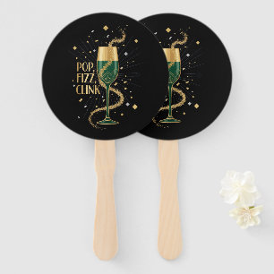 Elegant Art Deco Pop Fizz Clink   Gatsby Roaring w Fächer