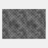 Elegant Art Deco Silver Patterns Geschenkpapier Set (Vorderseite 3)