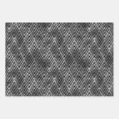 Elegant Art Deco Silver Patterns Geschenkpapier Set (Vorderseite)