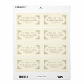 Elegant Art Deco style Family Thank you Label (Vorne)
