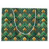 Elegant Art Deco tiled pattern  Große Geschenktüte (Rückseite)