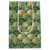 Elegant Art Deco tiled pattern Mittlere Geschenktüte (Rückseite)