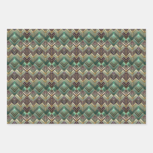 Elegant Art Deco tiled pattern party Geschenkpapier Set (Vorderseite 2)