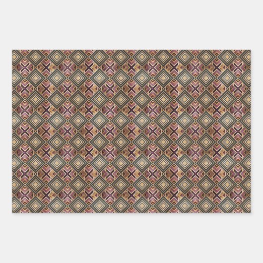 Elegant Art Deco tiled pattern party  Geschenkpapier Set (Vorderseite 3)