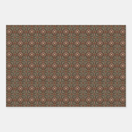 Elegant Art Deco tiled pattern party Geschenkpapier Set (Vorderseite 2)