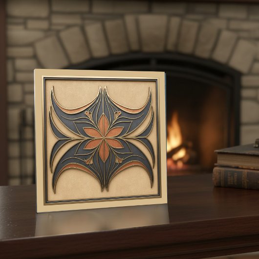 Elegant Art Nouveau Abstract Floral #17 ID1193 Fliese