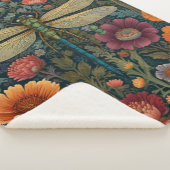 Elegant art nouveau Autumn floral Dragonfly Sherpadecke (3/4)