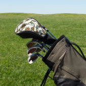 Elegant art nouveau botanical  bee stain glass golf headcover (In SItu)