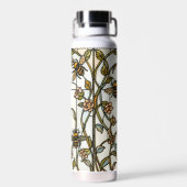 Elegant art nouveau botanical  bee stain glass trinkflasche (Rückseite)