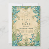 Elegant Art Nouveau Floral Wedding Save The Date (Vorderseite)