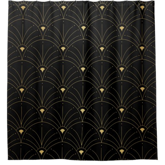 Elegant art nouveau seamless pattern. Abstract min Duschvorhang (Vorderseite)