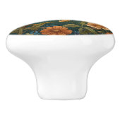 Elegant Art Nouveau Spring green Dragonfly Keramikknauf (Seitenansicht)