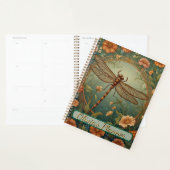 Elegant Art Nouveau Spring green Dragonfly Planer (Anzeige)