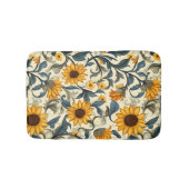 Elegant Art Nouveau Sunflower Pattern Badematte (Vorderseite)