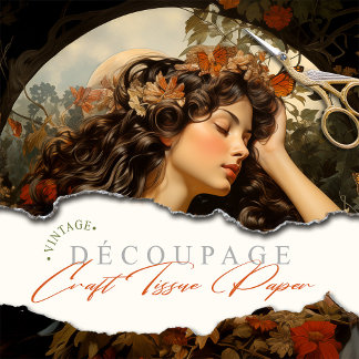 Elegant Art Nouveau Victorian Goddess Floral Seidenpapier