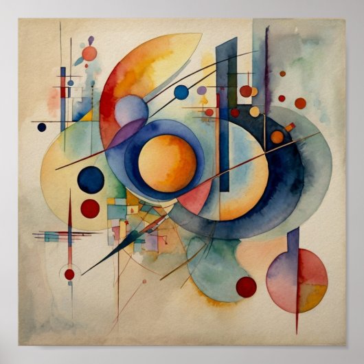 Elegant Artistic Abstract Art Water Color Poster (Vorne)