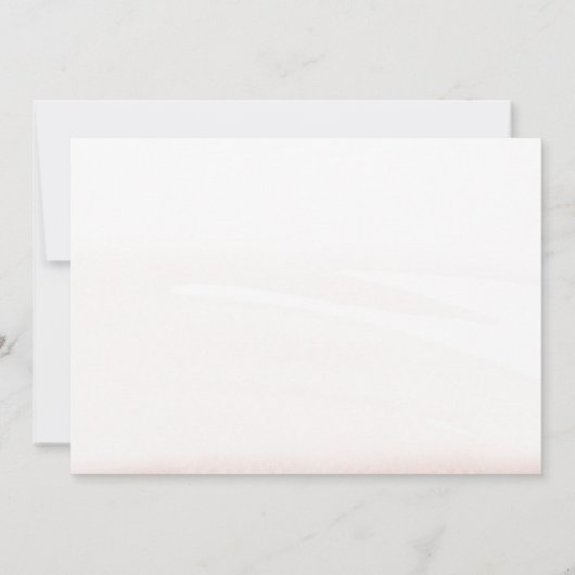 Elegant Artistic Flamingo Save The Date (Rückseite)